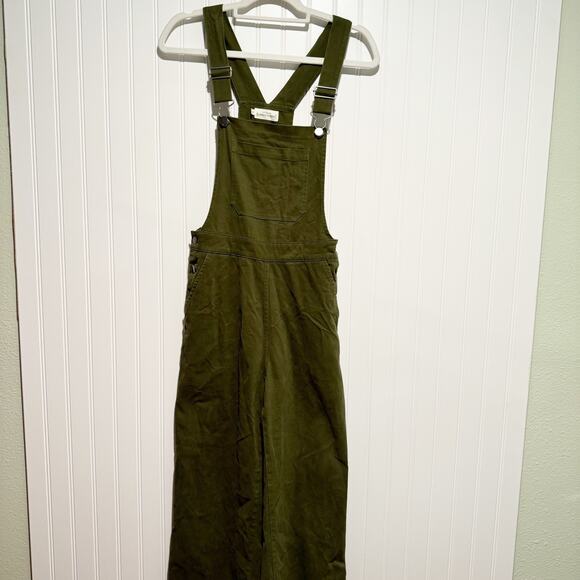 Bridge Burn Green Bib Cotton Overalls Size 25 - Picture 1 of 5